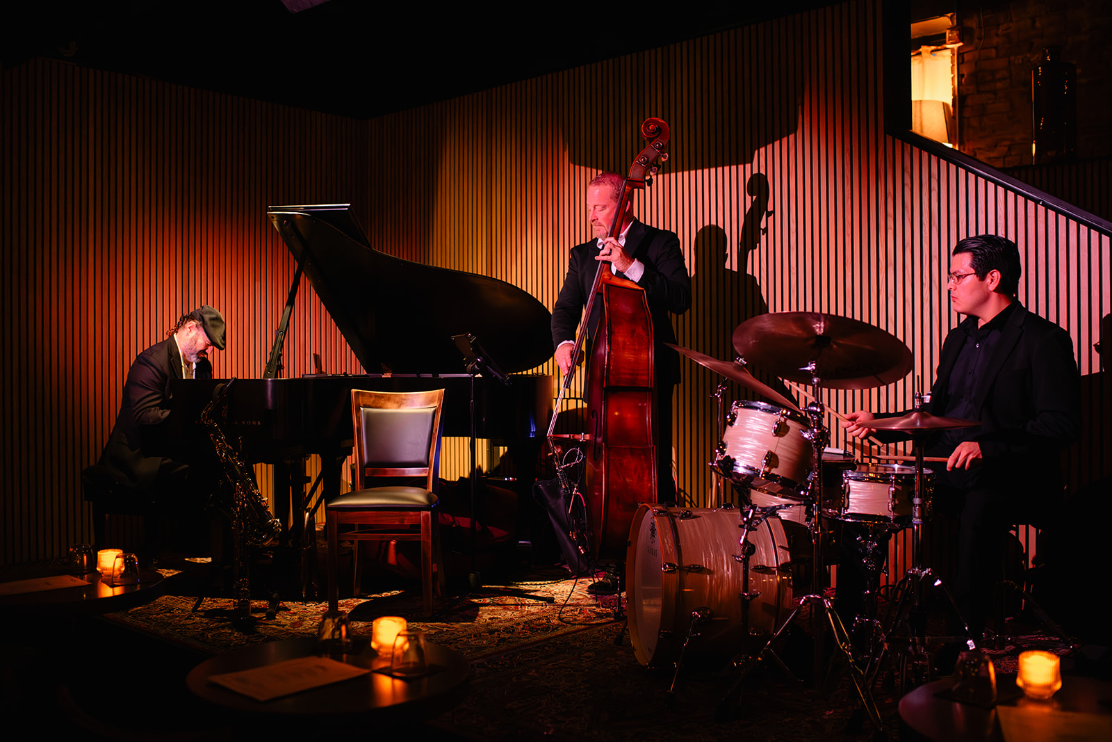 Downtown Austin basement jazz bar with live music and cocktails
